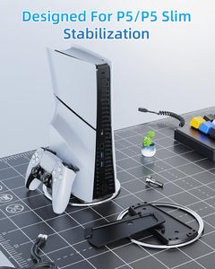 Support vertical pour <span class=keywords><strong>console</strong></span> <span class=keywords><strong>PS5</strong></span>/ <span class=keywords><strong>PS5</strong></span> Slim/ <span class=keywords><strong>PS5</strong></span> Pro, version disque et numérique, avec vis, support vertical pour <span class=keywords><strong>PS5</strong></span>, base de montage verticale - Product Image 6