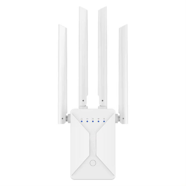 1200Mbps WiFi Extender Dual Band 5GHz/2.4GHz 4 External Antennas 3600 Sq.ft Coverage Supports 80 Devices AP Mode Ethernet Port