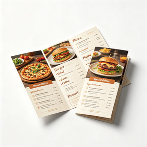 Impresión de Folletos Personalizados, Impresión de Catálogos Plegables en Z, Estampado en Lámina Dorada, Impresión de Alta Calidad para Hoteles - Product Image 1