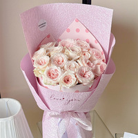 Nouveau papier d'emballage texturé floral de haute qualité, enduit d'un seul côté, froissé, parfumé, pour mariage, anniversaire, fête prénatale