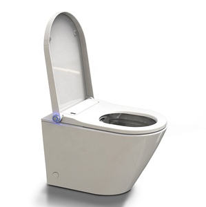 Toilette intelligente moderne et futuriste européenne en céramique, éclairée, à poser au sol, E410 E410 - Product Image 1