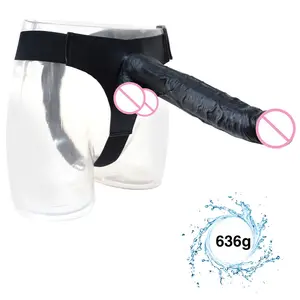 Wholesale Harness Strap-On Long Huge Rubber <strong>Penis</strong> Dildo with Belt Sex Toys - Product Image 1
