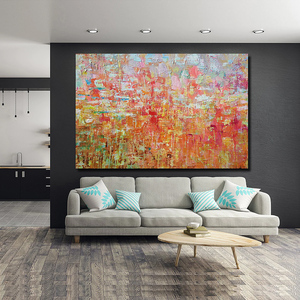 100% dipinto a mano arte astratta di grandi dimensioni vibrante pastello pittura a olio moderna <span class=keywords><strong>soggiorno</strong></span> decorazione della <span class=keywords><strong>parete</strong></span> di casa <span class=keywords><strong>con</strong></span> Base in tela - Product Image 1