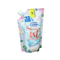 Pochettes souples personnalisées imprimées avec bec verseur, qualité alimentaire, sachets stand-up laminés 100ml 500ml pour détergent liquide, jus et boissons