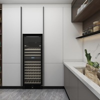 Meuble de rangement moderne en bois de pin massif haut de gamme, avec portes multicouches en bois massif, pour cuisine
