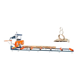 เครื่องเลื่อยสายพานแนวนอนแบบพกพาขนาด 31 <span class=keywords><strong>นิ้ว</strong></span> สำหรับงานหนัก พร้อมมอเตอร์เบนซิน/ไฟฟ้า <span class=keywords><strong>11</strong></span> กิโลวัตต์ สำหรับการตัดที่ลึก - Product Image 1