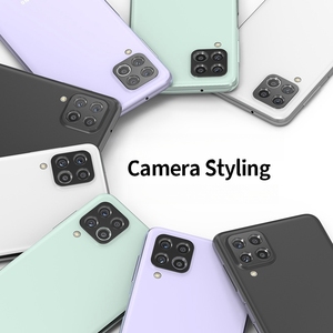 Téléphone arrière caméra lentille protecteur cercle anti-rayures métal caméra de protection pour <span class=keywords><strong>Samsung</strong></span> <span class=keywords><strong>A22</strong></span> - Product Image 2