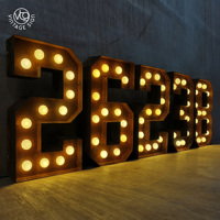 Lettres lumineuses vintage personnalisées, enseigne en métal rouillé avec numéros LED pour la décoration murale des bars et cafés