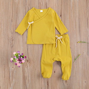 Completo da monaco Unisex in cotone biologico Layette per neonato Set di vestiti per pagliaccetti Set di abbigliamento per neonati appena nati - Product Image 4