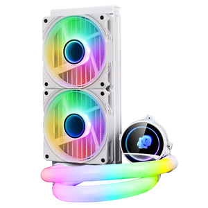 240mm AIO Refrigerador líquido CPU, Silencioso RGB Dual Fan Refrigeração a água para PC Gaming, Controle <span class=keywords><strong>PWM</strong></span> - Product Image 2
