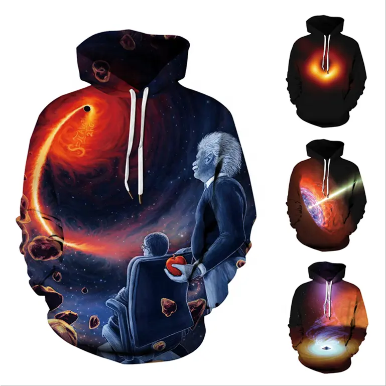 New Men's Japan Anime 3D Print Hoodie Black Hole Cosplay Sweatshirt With Kangaroo Pocket Pullover Sweater Halloween Costume GC