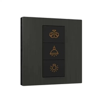 Panneau de commande intelligent moderne pour maison connectée RS485 12V, interrupteur mural noir, fourni par l'usine