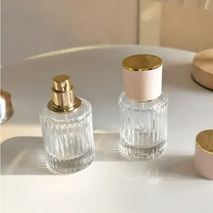 Frasco de perfume em spray spot 30ml/50ml, sub-frasco de cosméticos de alta qualidade, frasco vazio de vidro para perfume com rosca vertical