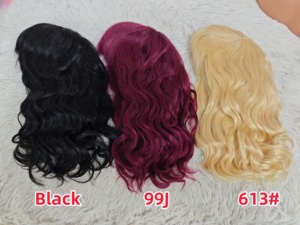 Promoción $18 Non Lace Bang Color rizado peluca 14 pulgadas máquina <span class=keywords><strong>Mad</strong></span> peluca corta Bob peluca al por mayor cabello humano con explosión para mujeres negras - Product Image 2