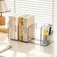 Organisateur de bureau multifonctionnel anti-poussière en PET+PE pour étudiants, dortoirs et bureaux – Rangement de fournitures scolaires et de stylos