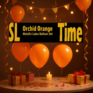 Ensemble de ballons en latex métallisé orange orchidée Sl Time pour décorations de fête de remise de diplôme - Product Image 2