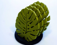 Sous-verres en forme de feuille imprimés en 3D, matériau PLA, personnalisables et disponibles pour l'achat en gros, modèle 3D haute précision