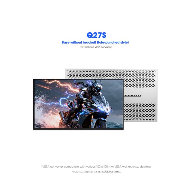 KUYCON Q27S 26.5 Inch 4K 240Hz Gaming Monitor Retina Display Photography Design Desktop Aluminum Vertical Monitor Without Stand