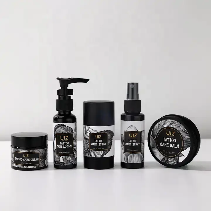 Tattoo Care Kit With Cream, Lotion, Stick, Spray, Balm Aftercare Brightener For New & Older tattoo healing balm Tattoo Set