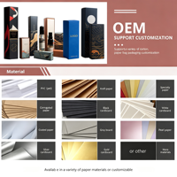 Cajas de Embalaje de Papel Negro Minimalistas Personalizadas al por Mayor para Cosméticos, Alta Calidad para Belleza Moderna, Precio al por Mayor, Alta Gama