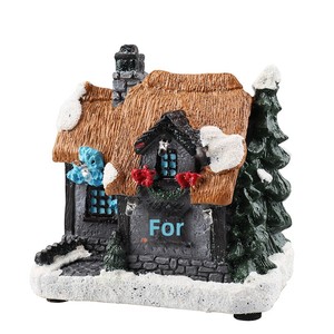 Nuevas Decoraciones Navideñas Transfronterizas, Casa de Resina en Miniatura de Estilo Caricatura, Diseño Creativo Luminoso - Product Image 2