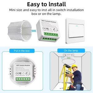 Interruptor Inteligente WiFi+RF433mhz de 16A, Módulo de Automatización para Casa Inteligente, Compatible con Smart Life, Alexa y <span class=keywords><strong>Google</strong></span> <span class=keywords><strong>Home</strong></span>, 240VAC - Product Image 3