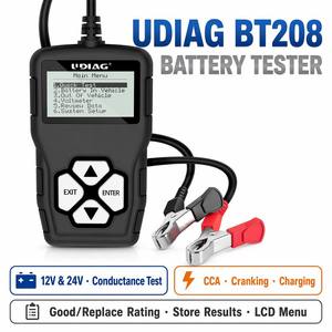 Testeur de batterie automobile UDIAG BT208 12V 24V, analyseur de conductivité numérique, test de démarrage et de charge CCA pour voiture, camion, <span class=keywords><strong>moto</strong></span> - Product Image 1