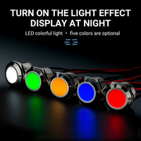 Voyant lumineux à LED en métal 6mm8mm12mm16MM signal lumineux de travail d'alimentation étanche avec fil 3v 5v 6V 220V