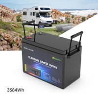 Baterai LiFePO4 Dengan Bluetooth 12.8V 628Ah 460Ah 400Ah 100Ah 200Ah 300Ah Baterai Surya RV Marine IP54 Tahan Air Baterai Lithium