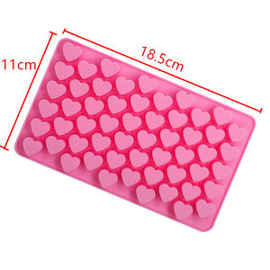Nuovo Design di alta qualità 55 Sweet Hearts Silicone resistenza al calore stampo per cioccolato Candy Cookie Baking stampo flessibile per fondente - Product Image 3