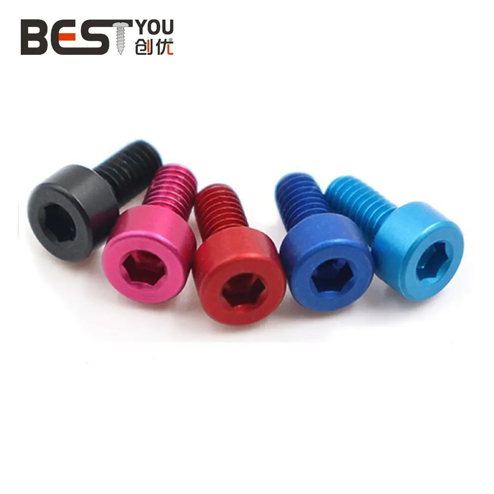 M5x20 Hex socket bicycle bolt Aluminium Anodic oxidation Din912 hex hexagon socket screw