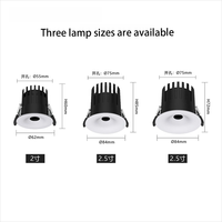 Foco LED moderno para interiores PULUOTI, diseño elegante con pequeño cuerpo de aluminio con orificio de 55MM y 8W, carcasa antideslumbrante integrada