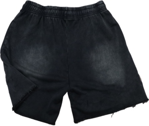 Shorts de jogging vintage en coton délavé à l'acide, coupe personnalisée, délavés par le soleil, avec cordon de serrage, pour l'été - Product Image 4