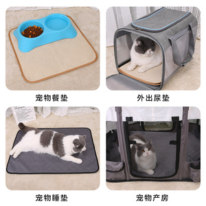 แผ่นรองฉี่สัตว์เลี้ยงแบบใช้ซ้ำได้ ดูดซับได้ดี กันน้ำ ระบายอากาศได้ ซักเครื่องได้ รูปทรงสี่เหลี่ยมผืนผ้า สำหรับสุนัขและแมว ใช้ได้ทุกวัน - Product Image 3