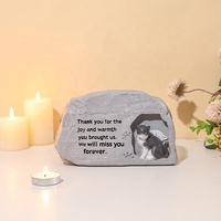 Urna de Resina para Mascotas, para Cenizas de Perros y Gatos, Urna Funeraria Pequeña con Diseño de Dibujos Animados, Recuerdo Conmemorativo, Urna para Entierro o Cremación