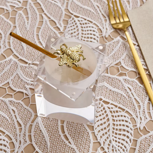 Vaso per il Miele Contemporaneo in Acrilico con Scritte a Specchio per Rosh Hashanah, Vaso Sospeso per il Miele in Stile Giudaico - Product Image 5