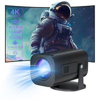 Mini projecteur portable 720P, 380 lumens ANSI, correction automatique de la distorsion trapézoïdale, Android 11 LED, rotatif à 270°, compatible 4K pour cinéma maison et extérieur