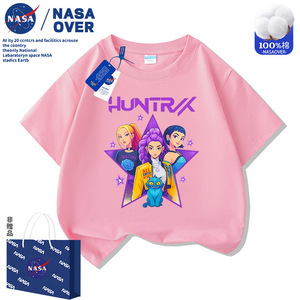 T-shirt con stampa personaggi HUNTRX Rumi Mira Zoey - Maglietta casual in cotone a maniche corte a collo alto per bambini, taglie forti, nuovo regalo per la festa dei bambini - Product Image 5