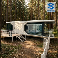 Maison capsule spatiale préfabriquée personnalisable pour hôtels villas gymnases attractions touristiques résidentielles