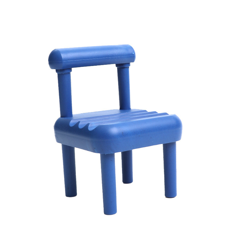 blue work chair stand