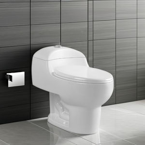 Inodoro Sifónico de Porcelana Blanca China, <span class=keywords><strong>Sanitario</strong></span> Moderno de Cerámica, Inodoro de Una Pieza con Sifón para Baño - Product Image 1