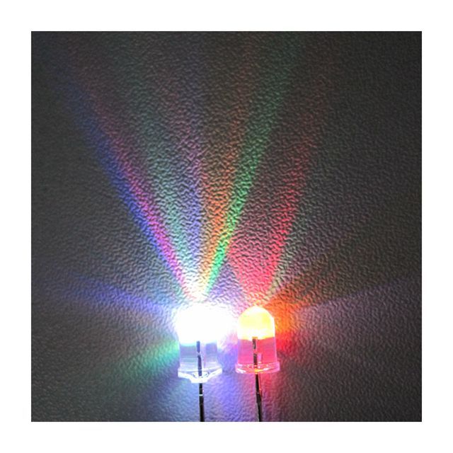 100pcs 3mm Dual Bi-Color Red/Blue LED Diodes - Water Clear, 2-Pin, Polar Changing