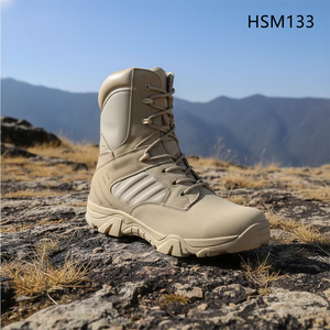 Botas de Combate HY, Populares en el Mercado Nigeriano, de Uso Versátil, Forradas de Esponja, Negras/Caqui, Suela de Goma <span class=keywords><strong>Indestructible</strong></span>, Botas de Desierto HSM133 - Product Image 1