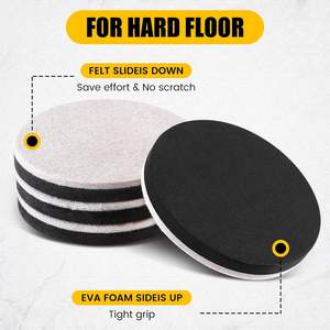 Glissières de meubles anti-rayures rondes réutilisables en feutre <span class=keywords><strong>pour</strong></span> déplacer rapidement les canapés, les lits et les armoires lourds - Product Image 2