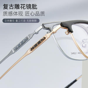 Monture de lunettes rectangulaire tendance pour homme 34821, monture complète en alliage, confortable, verres en résine d'origine Danyang - Product Image 3