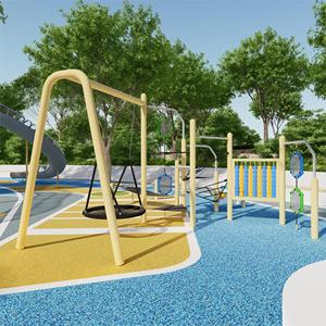 Nhà sản xuất chuyên nghiệp, bền bỉ, màu sắc và kích thước tùy chỉnh, xích đu trẻ em bán buôn, xích đu công viên ngoài trời cho trẻ em - Product Image 1