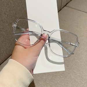 Grandes lunettes Anti-lumière bleue pour femmes mode polygone PC cadre unisexe lunettes rétro lunettes pour dames - Product Image 4