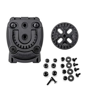 Adaptateur de montage circulaire à dégagement rapide avec verrouillage à rotation 360° pour équipement extérieur, fixation modulaire et connexion d'équipement - Product Image 1