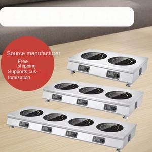 Commercial 2-<b>Burner</b> Induction Cooker 3000W*3 Stainless Steel Waterproof Countertop Touch Control Timer Energy Efficiency Class - Product Image 6
