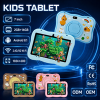 Tablette pour enfants 7 pouces 16 Go Quad Core MTK 1,3 GHz Android 8.1 USB Type-C Écran tactile capacitif Utilisation éducative Tablette